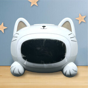 White Noise Alarm Clock Sleep Training Gray Kitty With Night Light